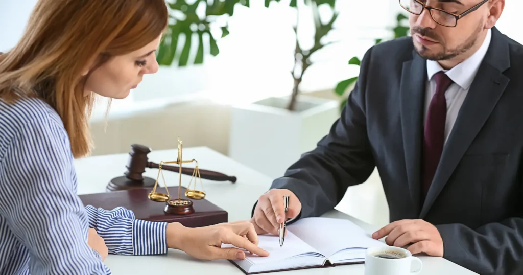 Renter discovering changed locks and consulting a lawyer for tenants about illegal lockout rights